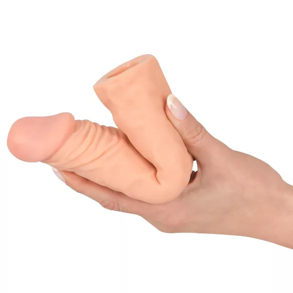 Nature Skin - hosszabbító, vastagító péniszköpeny (19,5cm)
