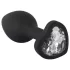 You2Toys Anal Plug - fehér köves anál plug (fekete)