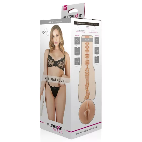 Fleshlight Mia Malkova LVL Up - élethű vagina maszturbátor (testszínű)