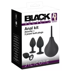 Black Velvets - anál plug szett (4 részes, fekete)
