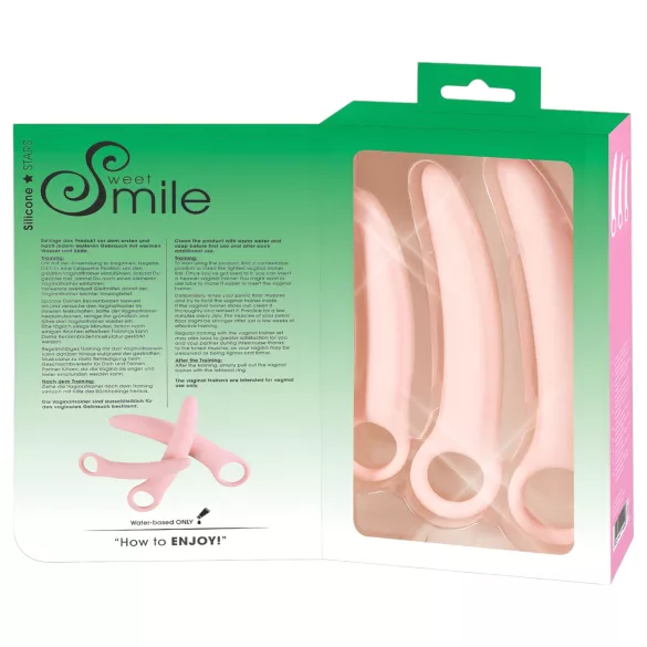 SMILE - Vaginal Trainers - dildó szett - rózsaszín (3 részes)