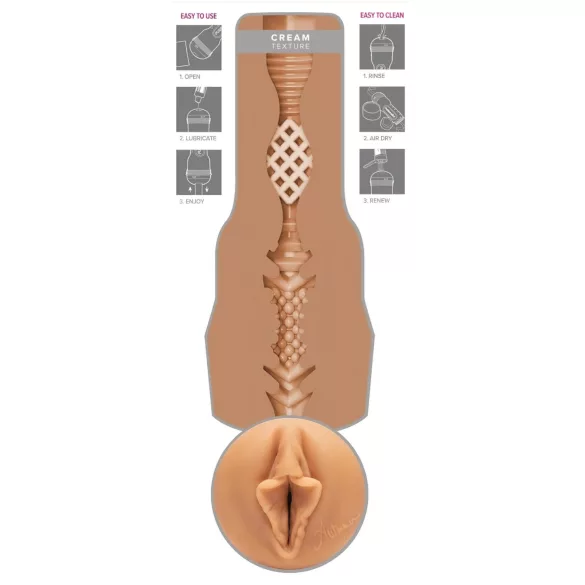Fleshlight Autumn Falls Cream - élethű vagina maszturbátor (testszínű)