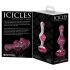 Icicles No. 75 - szíves, üveg anál plug (pink)