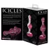 Icicles No. 75 - szíves, üveg anál plug (pink)