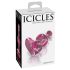 Icicles No. 75 - szíves, üveg anál plug (pink)