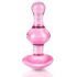 Icicles No. 75 - szíves, üveg anál plug (pink)