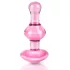 Icicles No. 75 - szíves, üveg anál plug (pink)