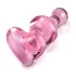 Icicles No. 75 - szíves, üveg anál plug (pink)