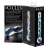 Icicles No. 08 - hullámos, kétvégű, üveg dildó (átlátszó-kék)
