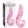 Icicles No. 24 - bordázott nyelv üveg dildó (pink)
