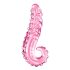 Icicles No. 24 - bordázott nyelv üveg dildó (pink)