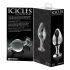 Icicles No. 25 - kúpos, üveg anál plug (átlátszó)