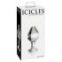 Icicles No. 25 - kúpos, üveg anál plug (átlátszó)
