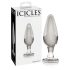 Icicles No. 26 - kúpos, üveg anál plug (átlátszó)