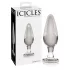 Icicles No. 26 - kúpos, üveg anál plug (átlátszó)