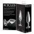 Icicles No. 26 - kúpos, üveg anál plug (átlátszó)