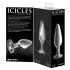 Icicles No. 26 - kúpos, üveg anál plug (átlátszó)