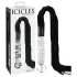 Icicles No. 38 - bőr korbács és üveg dildó (átlátszó-fekete)
