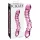 Icicles No. 55 - kétvégű, G-pont üveg dildó (pink)