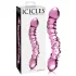 Icicles No. 55 - kétvégű, G-pont üveg dildó (pink)