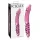 Icicles No. 57 - péniszes kétvégű üveg dildó (pink)