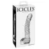 Icicles No. 61 - herés, péniszes üveg dildó (átlátszó)