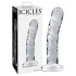 Icicles No. 62 - péniszes üveg dildó (átlátszó)