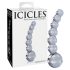 Icicles No. 66 - íves, gömbös, üveg dildó (átlátszó)