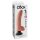 King Cock 9 - hajlítható, tapadókorongos vibrátor (26cm) - natúr