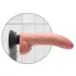 King Cock 9 - hajlítható, tapadókorongos vibrátor (26 cm, testszínű)