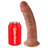 King Cock 9 - tapadókorongos élethű dildó (23cm) - sötét natúr