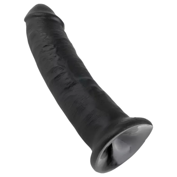 King Cock 9 - tapadótalpas dildó (fekete)