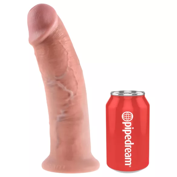 King Cock 10 - nagy tapadókorongos dildó (25cm) - natúr