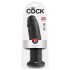 King Cock 10 - tapadókorongos dildó (25cm) - fekete