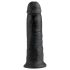 King Cock 10 - tapadókorongos dildó (25cm) - fekete
