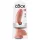 King Cock 9 - nagy tapadókorongos, herés dildó (23 cm, testszínű)