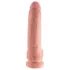 King Cock 9 - nagy tapadókorongos, herés dildó (23 cm, testszínű)