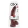 King Cock 9 - nagy tapadókorongos, herés dildó (23cm) - barna