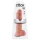 King Cock 11 - tapadókorongos, herés dildó (28 cm, natúr)