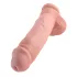 King Cock 11 - tapadókorongos, herés dildó (28 cm, natúr)