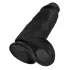 King Cock 9 Chubby - tapadókorongos, herés dildó (23 cm, fekete)