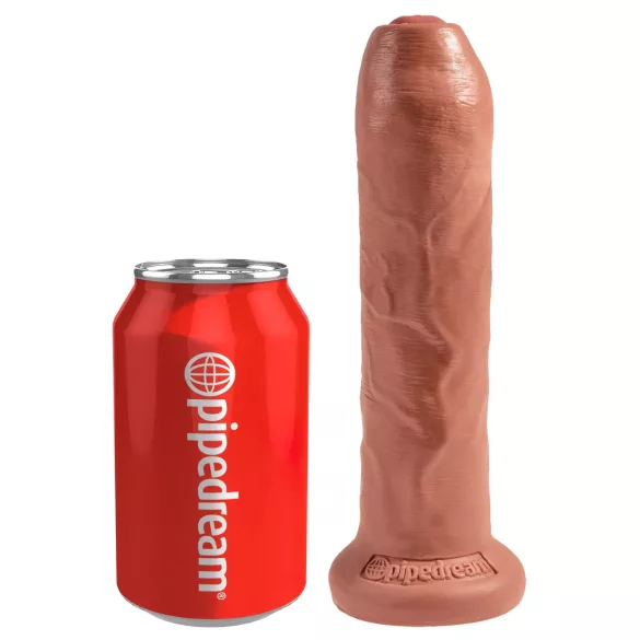 King Cock 7 - élethű dildó (18 cm) - sötét natúr