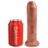 King Cock 7 - élethű dildó (18 cm) - sötét natúr