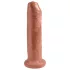 King Cock 7 - élethű dildó (18 cm) - sötét natúr