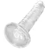 King Cock Clear 6 - tapadókorongos dildó (15cm)