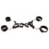 Fetish Fantasy - ágyhoz rögzíthető bondage kötöző szett (fekete)