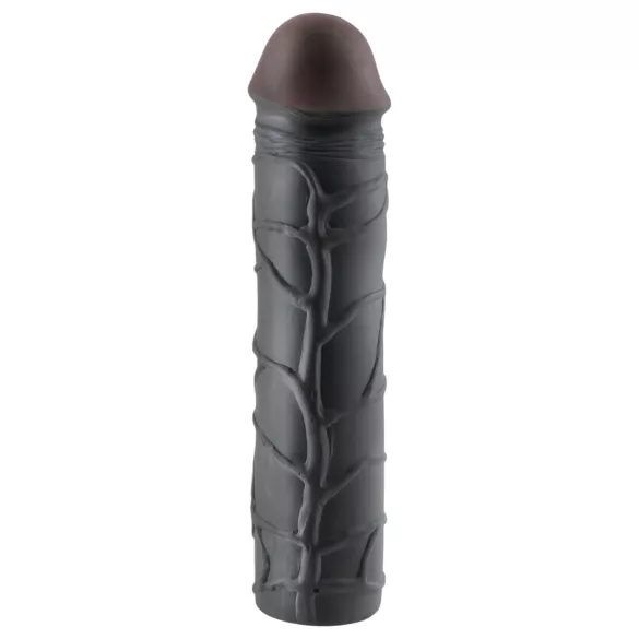 Pipedream - X-TENSION Mega 3 - élethű péniszköpeny (22,8 cm, fekete)