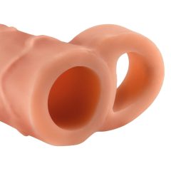   X-TENSION Perfect 1 - heregyűrűs péniszköpeny (17,7cm) - natúr
