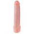 King Cock 15 - tapadókorongos, herés dildó (38cm) - natúr