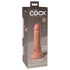 King Cock Elite 6 - tapadókorongos, élethű dildó (15cm) - natúr